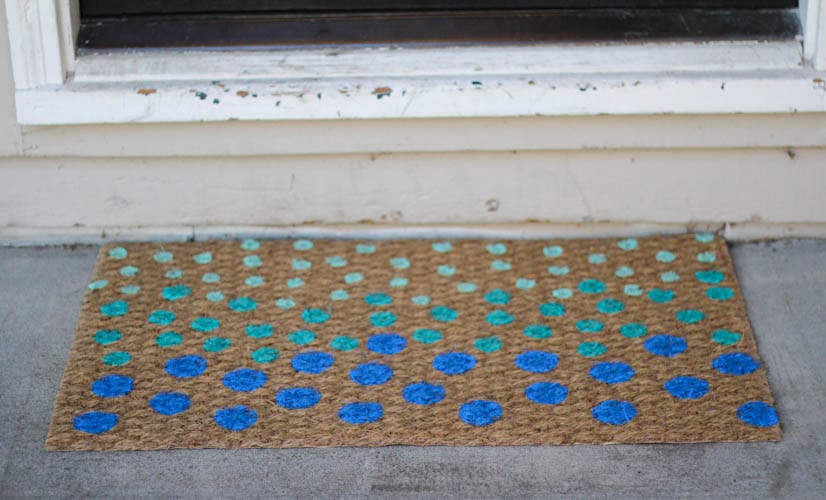 DIY Dotted Door Mat | The Crafted Life