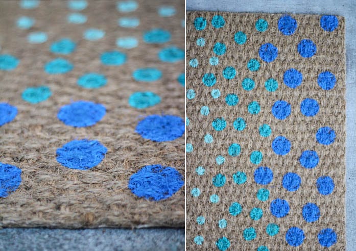 DIY Dotted Door Mat | The Crafted Life