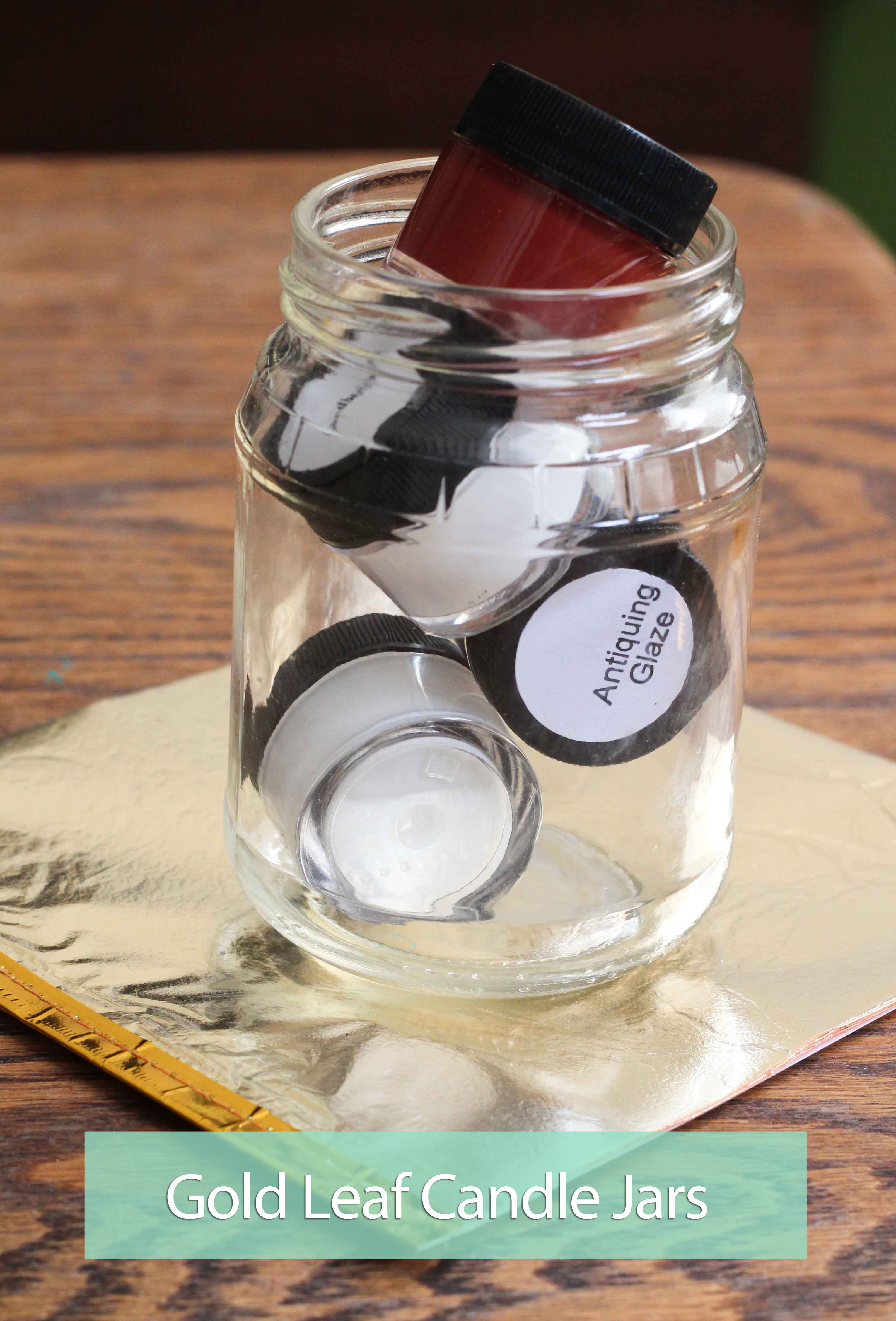 DIY Gold Leaf Candle Jar | The Crafted Life
