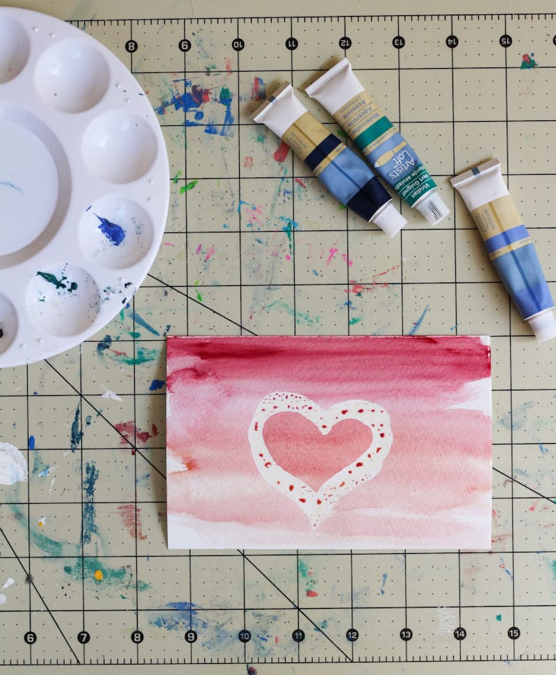 Masking Fluid + Watercolor Postcards | The Crafted Life