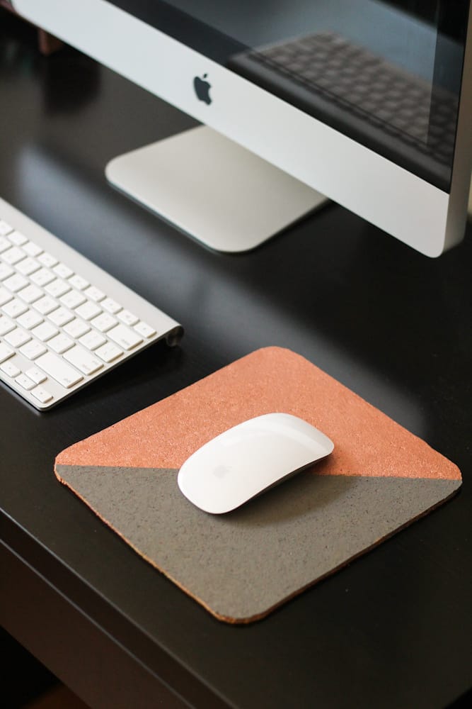 DIY Double Sided Cork Mousepad | The Crafted Life
