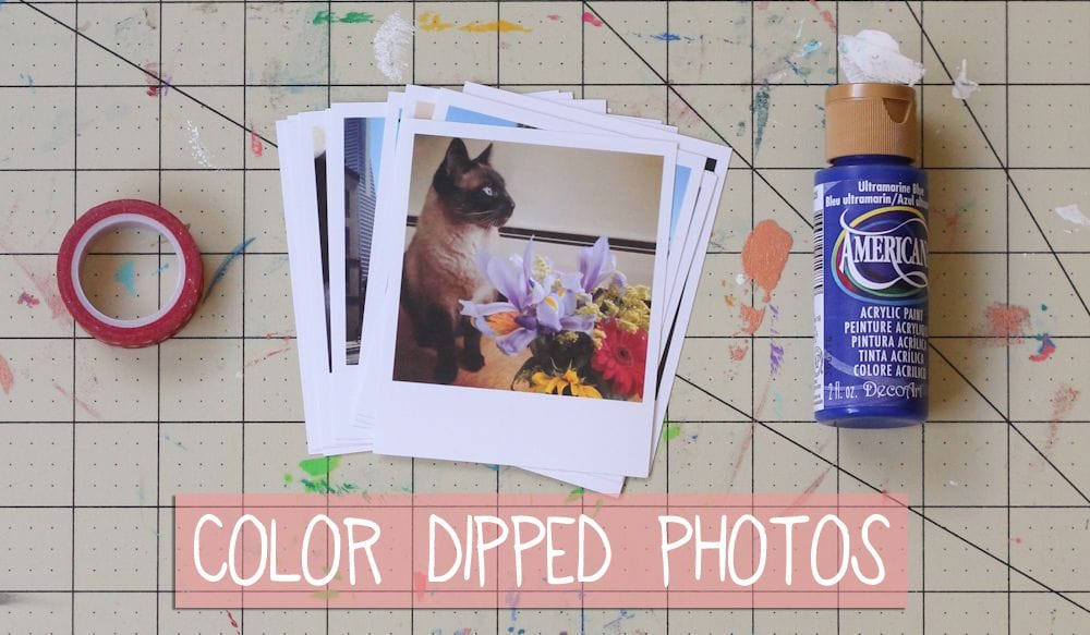 DIY Color Dipped Photos | The Crafted Life