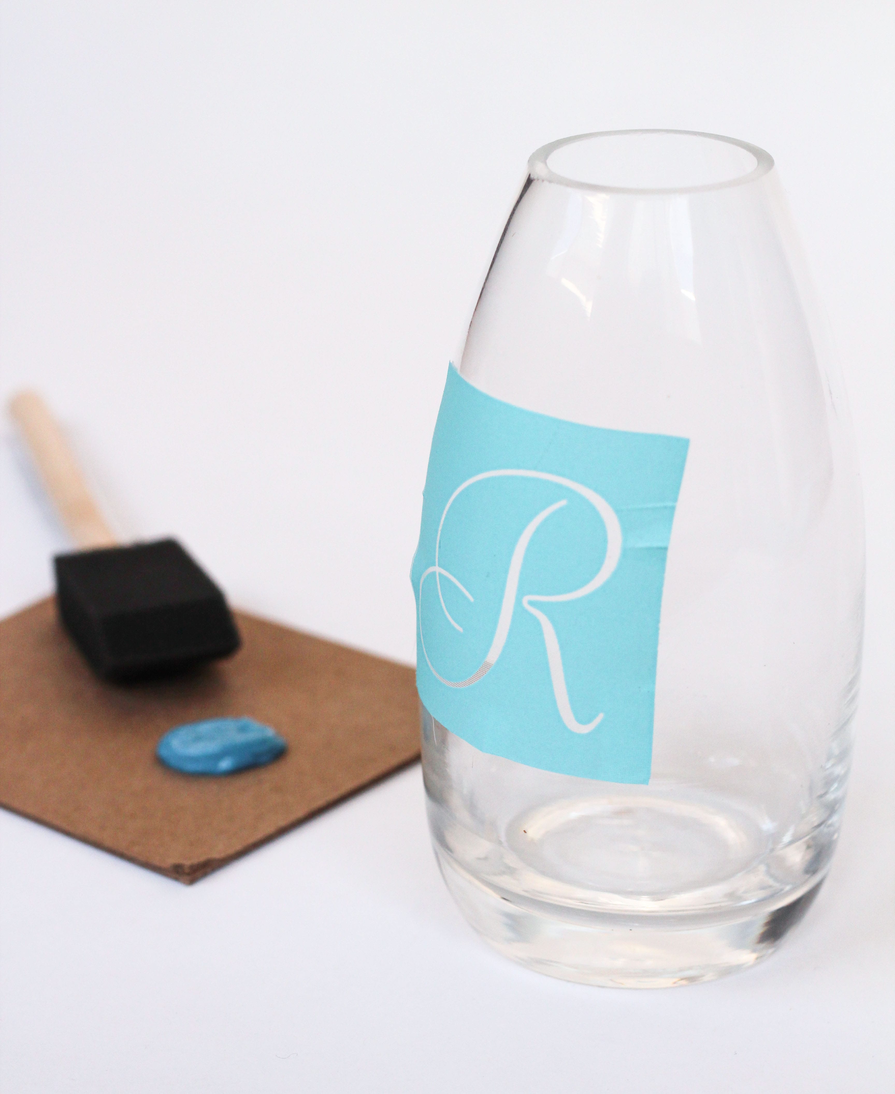 DIY Monogrammed Vase | The Crafted Life
