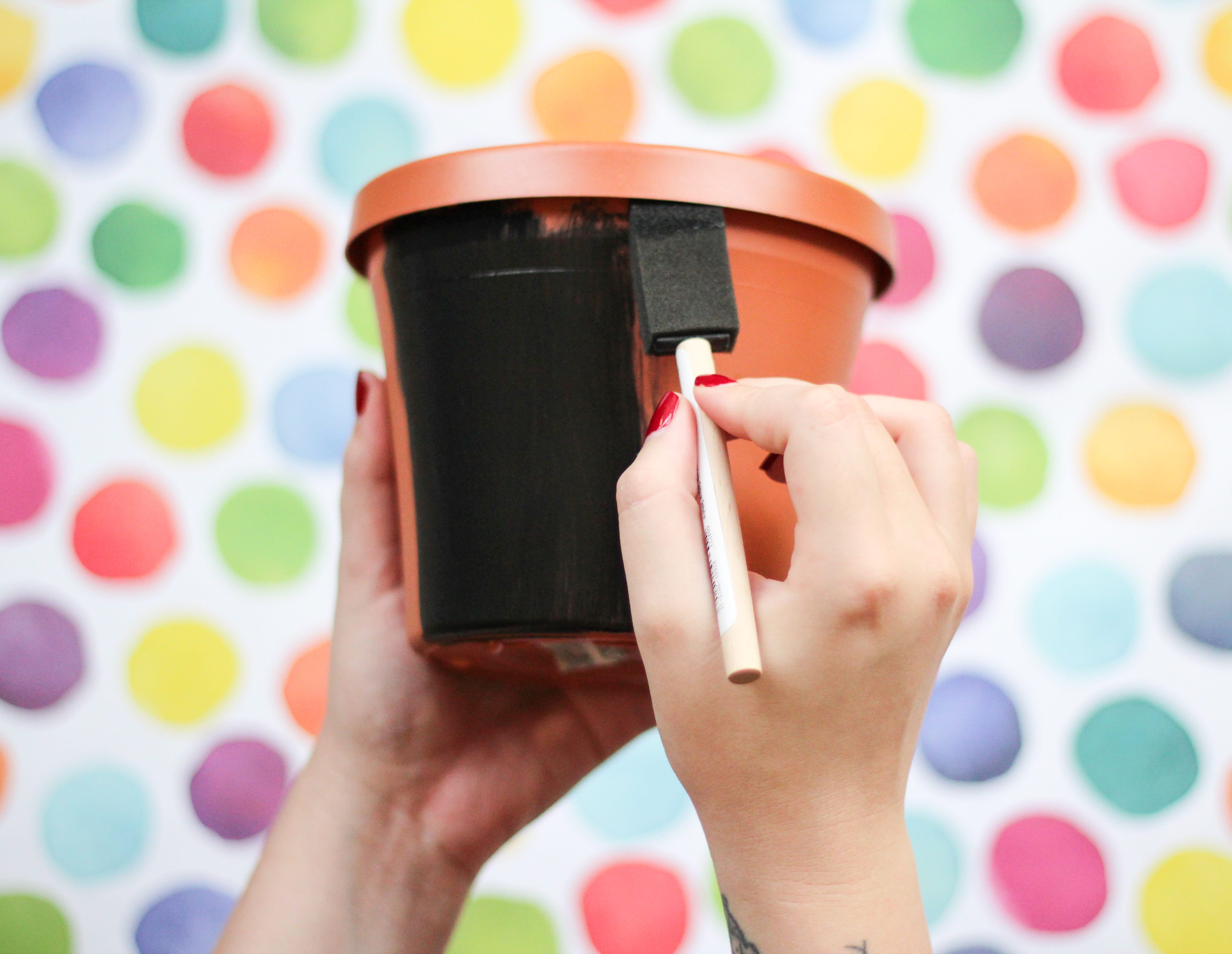 DIY Painted Planter | The Crafted Life