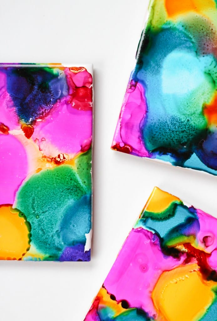 DIY Alcohol Ink Coasters | The Crafted Life