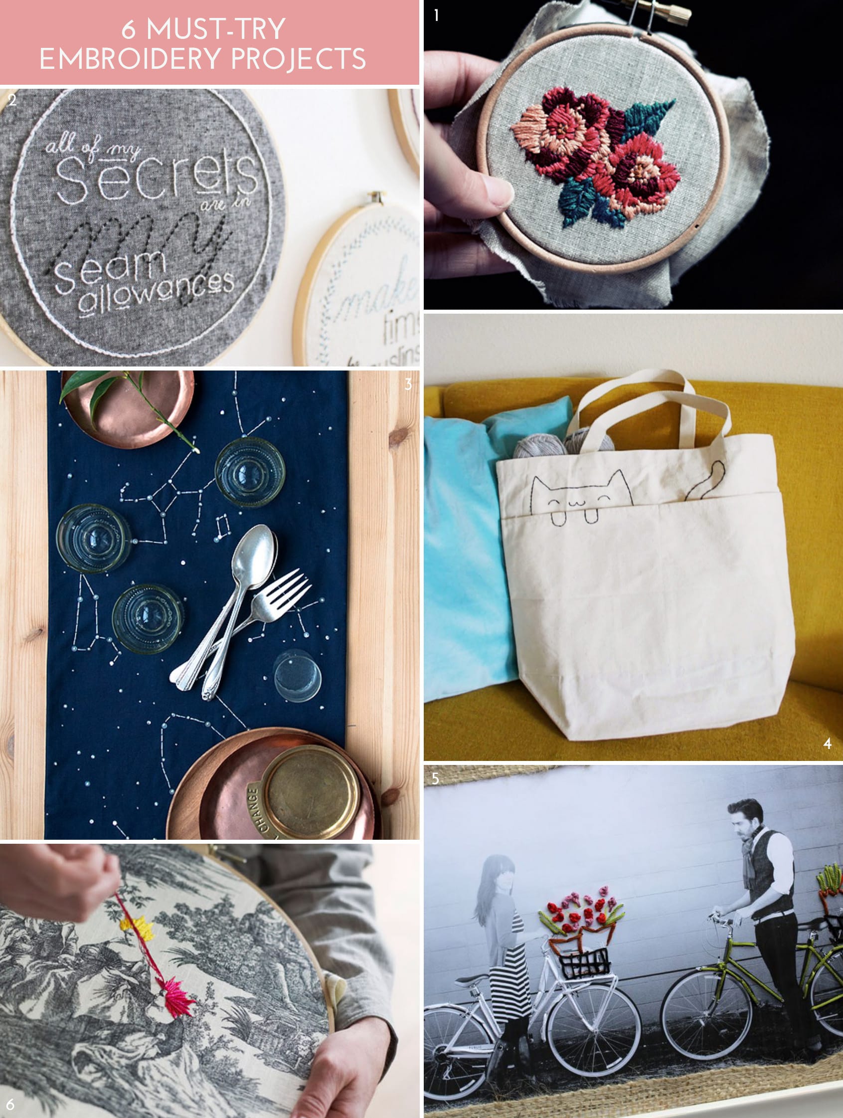 6 Must-Try Embroidery Projects
