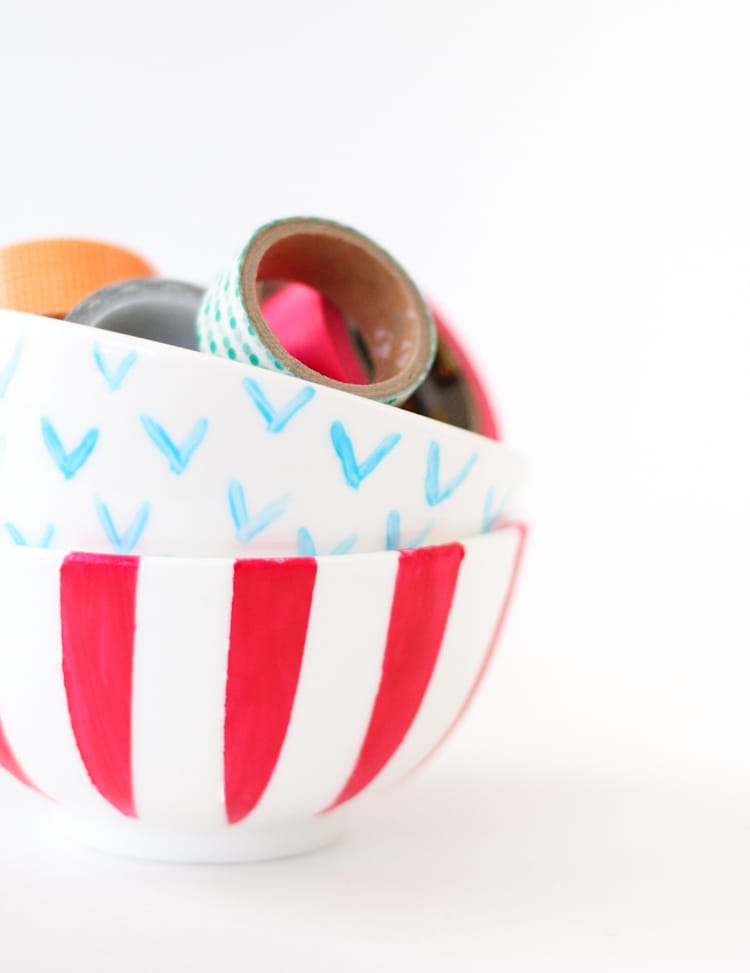 How to Paint Ceramic-- click through for step by step tutorial