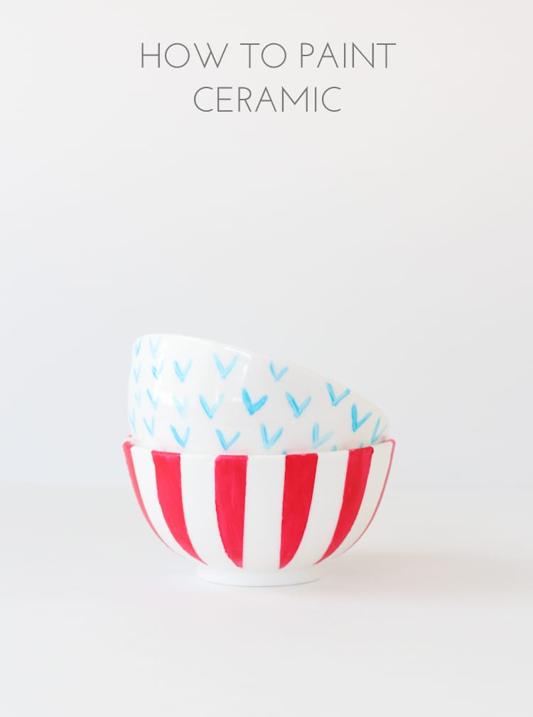 How to Paint Ceramic-- click through for step by step tutorial