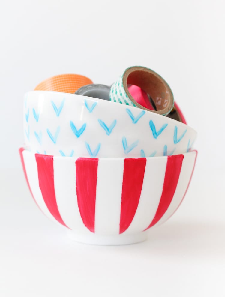 How to Paint Ceramic-- click through for step by step tutorial