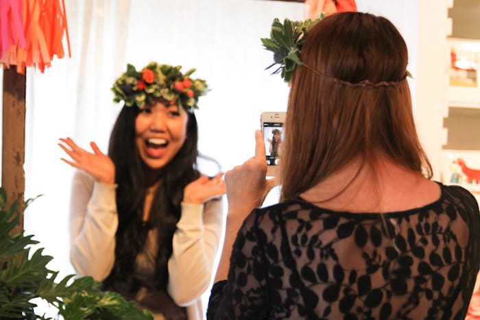 West Elm Flower Crown Workshop hosted by The Crafted Life & Hello Lidy