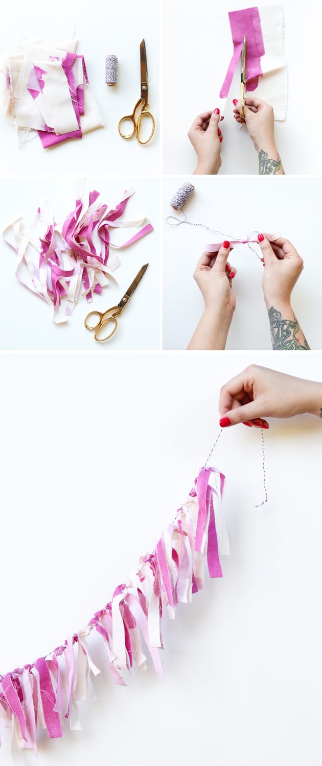 How to Make a Fabric Scrap Garland