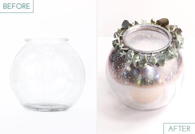 Ombre Mercury Glass Candle Holder