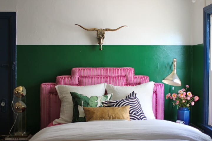 Green Stripe Wall by Emily Henderson