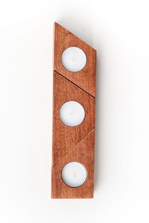 DIY Wooden Candle Holders