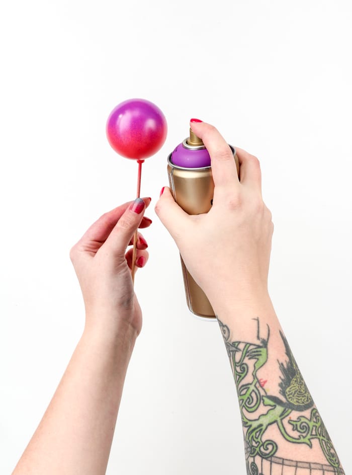 DIY Color Blocked Ornaments