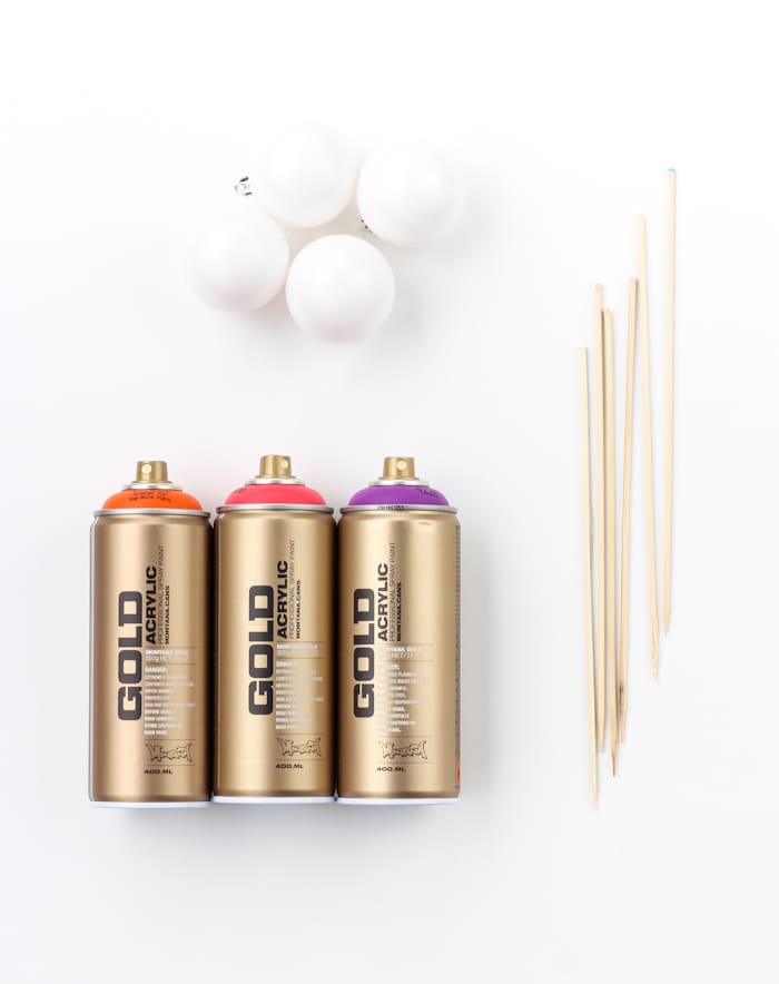 DIY Color Blocked Ornaments