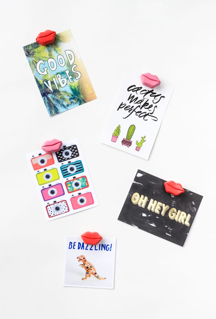 DIY Plaster Lip Magnets (click through for full tutorial!)