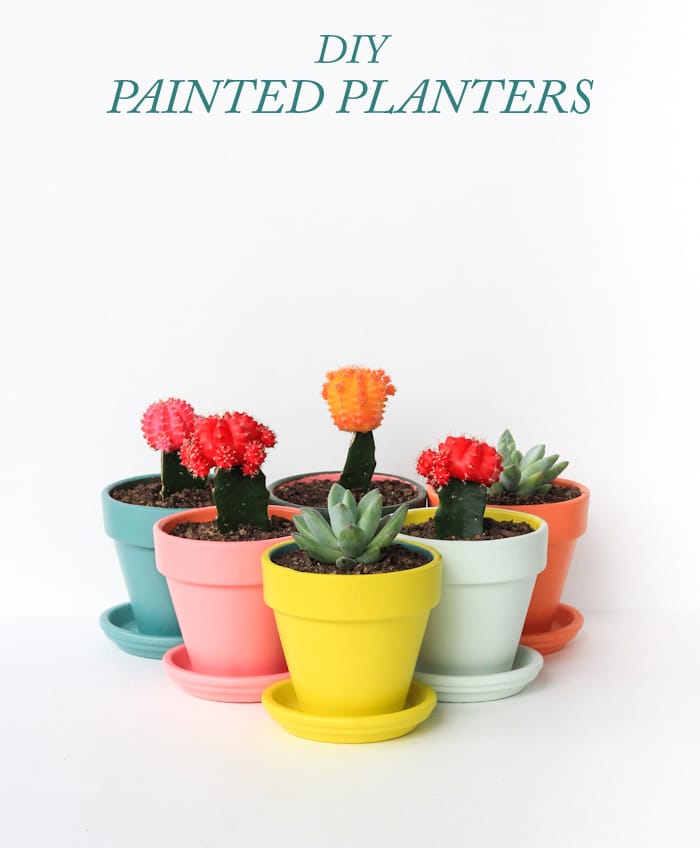 DIY Painted Planters (inspired by Rifle paper Co)