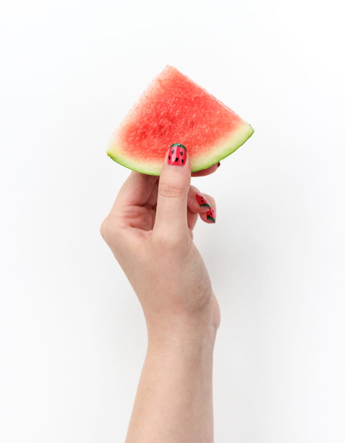 Get your nails ready for summer  with this watermelon nail art tutorial!