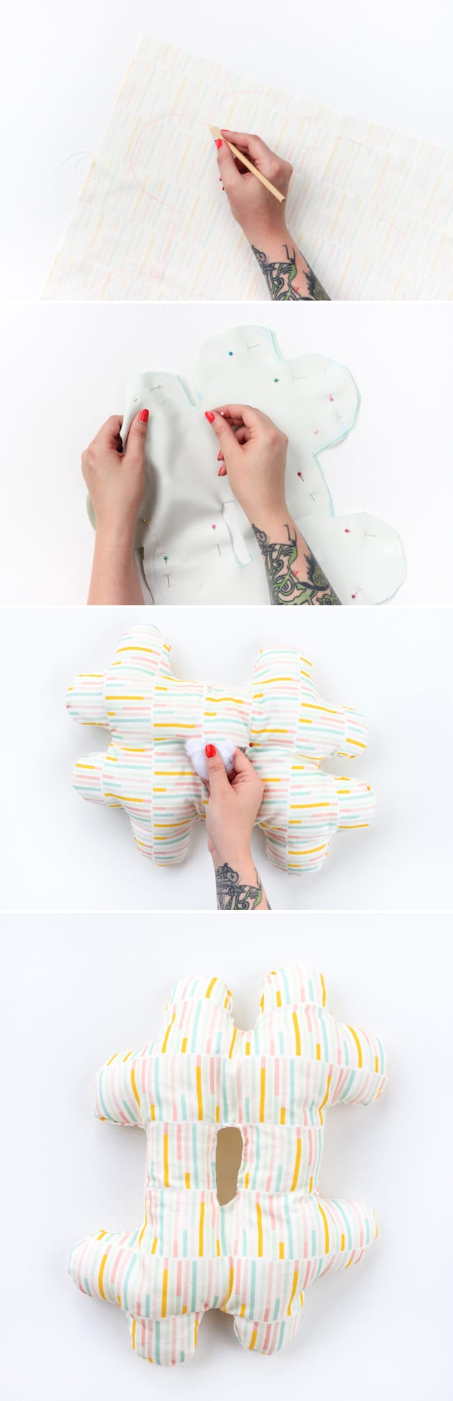 You can make this DIY Hashtag Pillow in less than an hour! Such a fun project for those new to sewing.