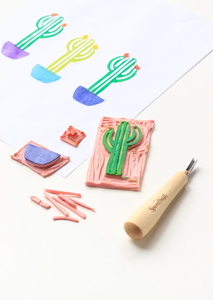 DIY Layered Cactus Stamp