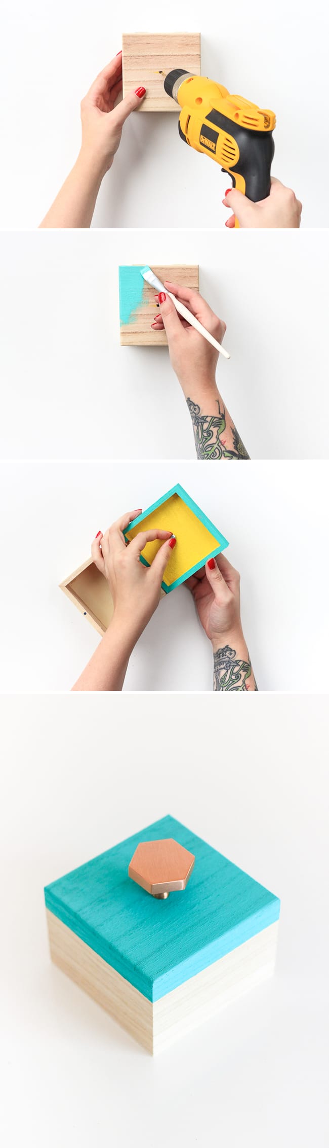 Learn to make this custom diy jewelry box in only 10 minutes!