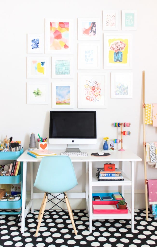 A tour of @thecraftedlife's home office + diy storage boxes