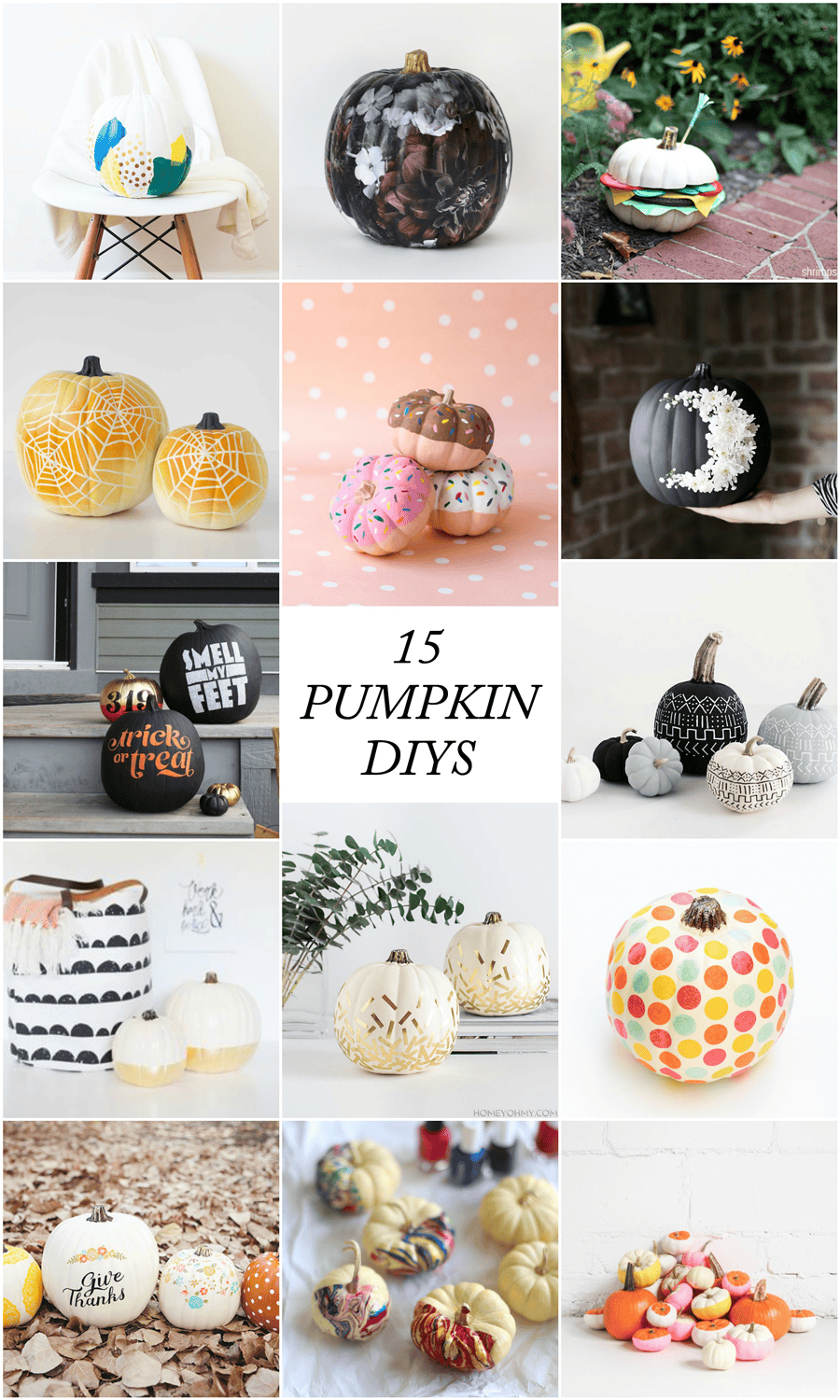 15 unique ways to decorate a pumpkin!
