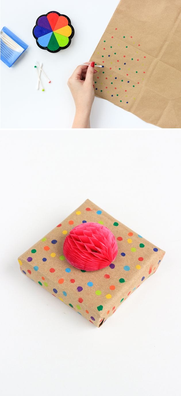 3 Last Minute Gift Wrap DIYS (made from common household items!)