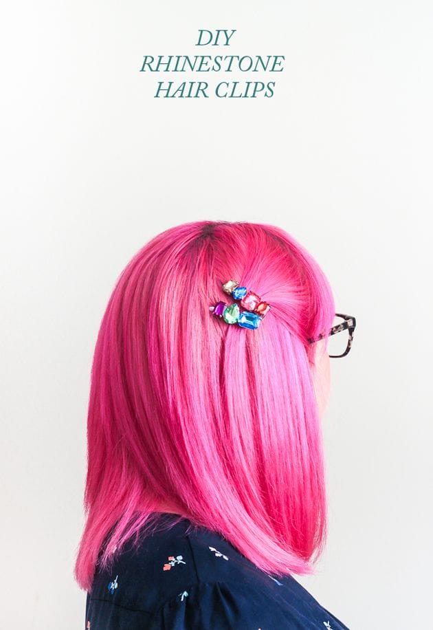 Add some sparkle to your do with these diy rhinestone hair clips!