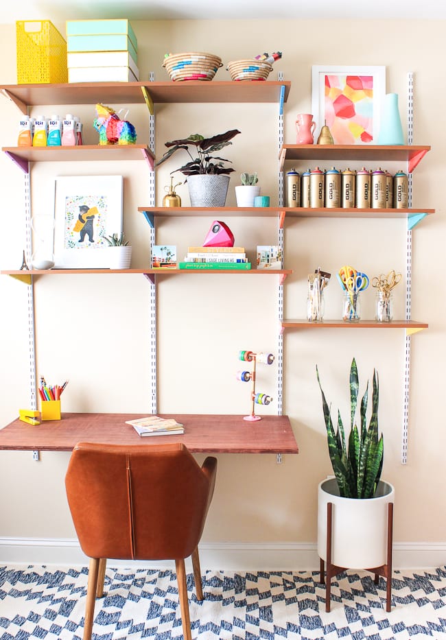 DIY Mounted Wall Desk