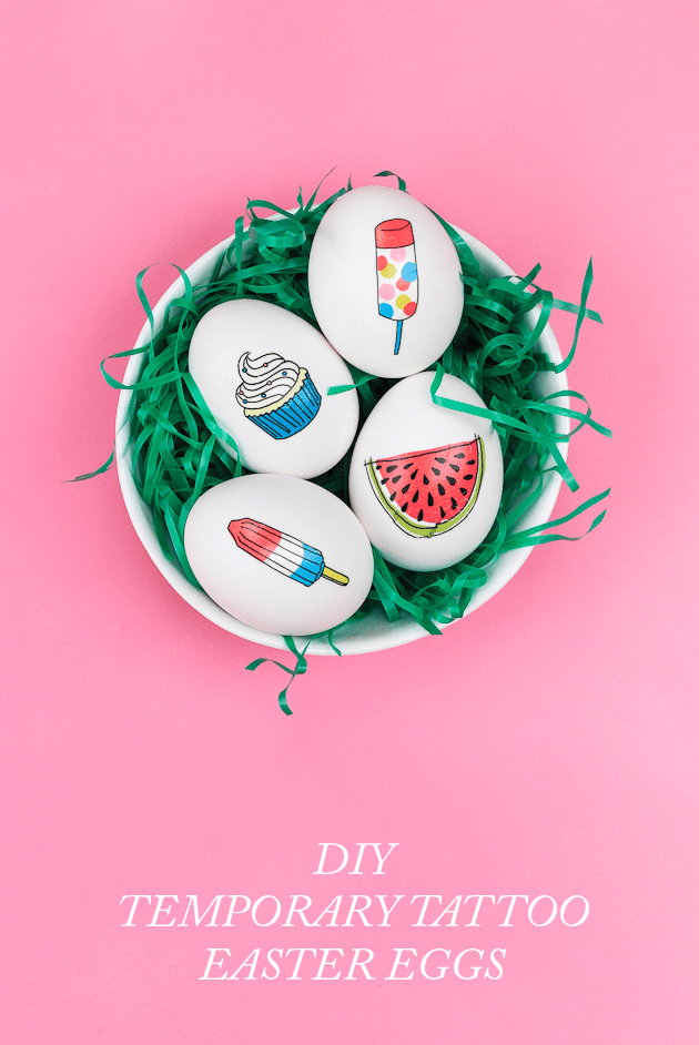 Learn how to make these temporary tattoo Easter Eggs in 10 minutes!