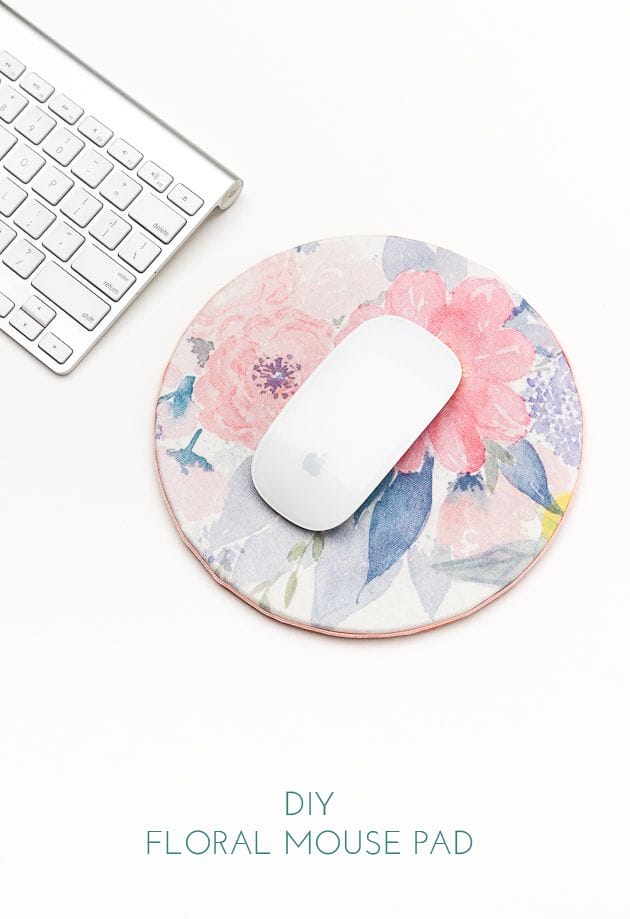 Refresh your desk for spring with this diy floral mouse pad!