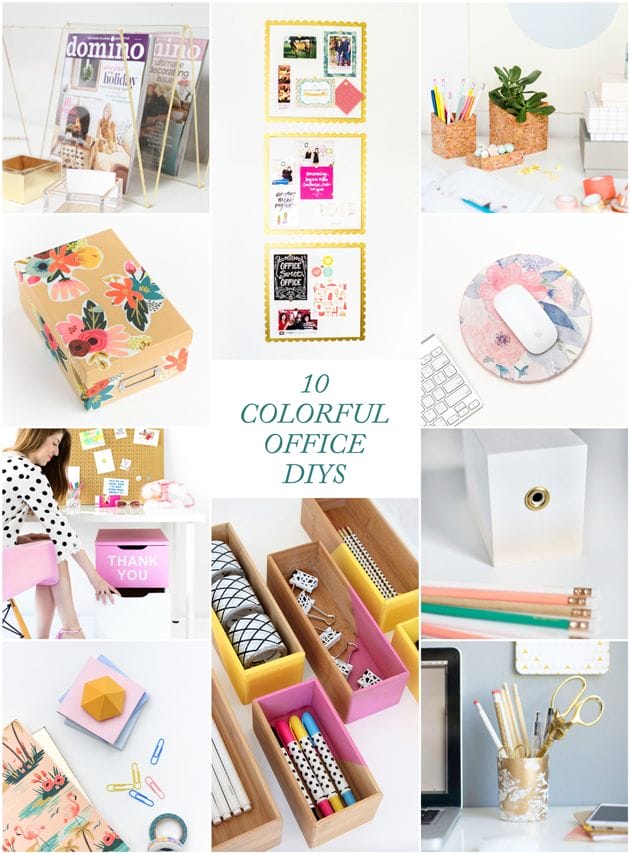 10 Colorful Office DIYS