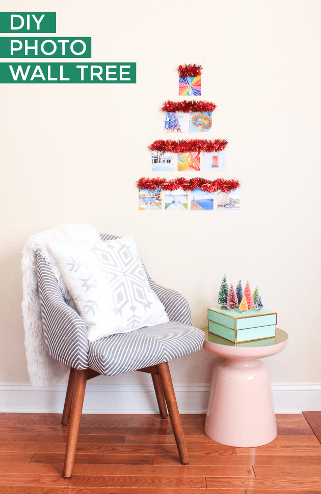 DIY Photo Wall Tree-- perfect for small spaces!