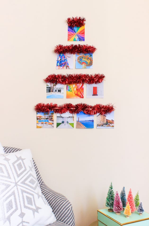 DIY Photo Wall Tree-- perfect for small spaces!