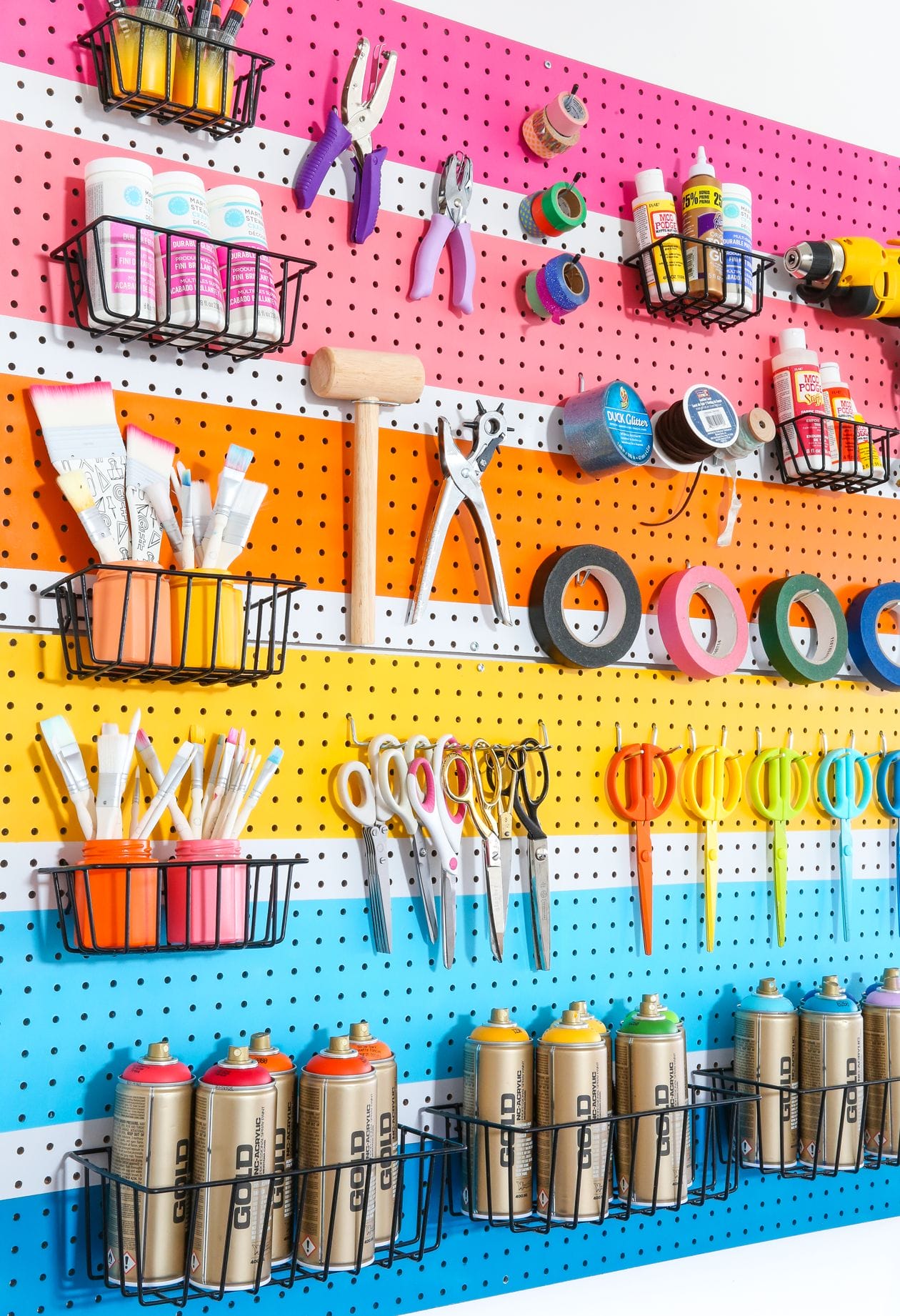 DIY Rainbow Pegboard