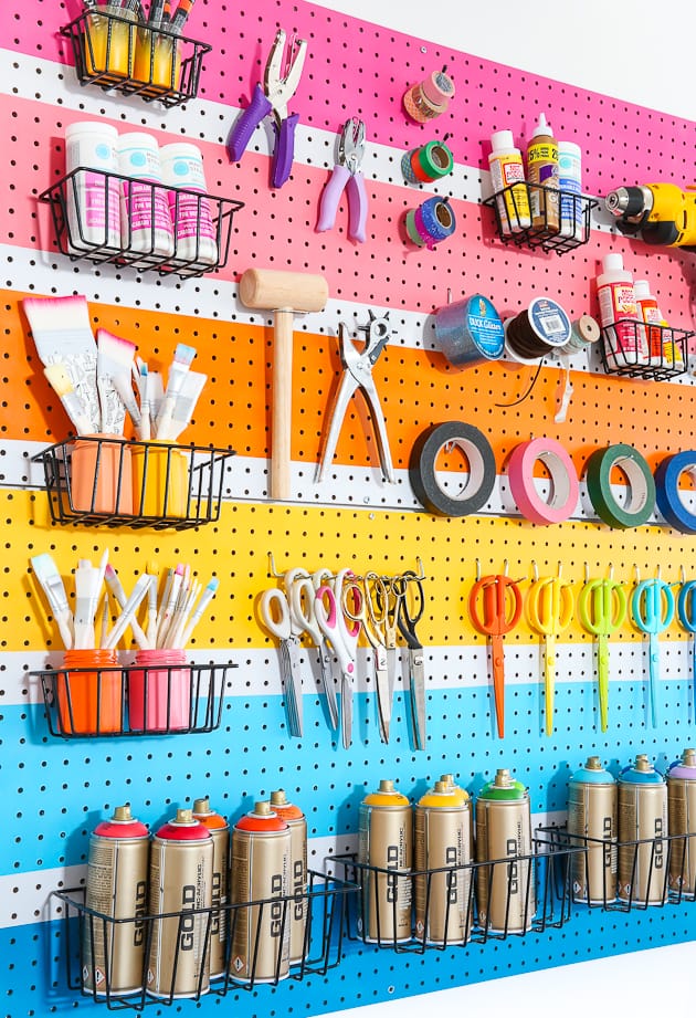 DIY Rainbow Pegboard