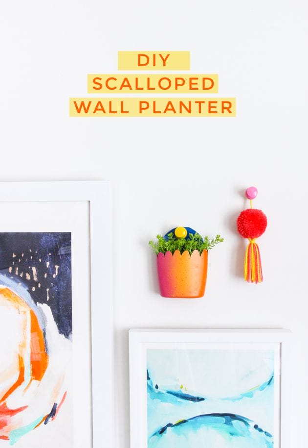 DIY Scalloped Wall Planter