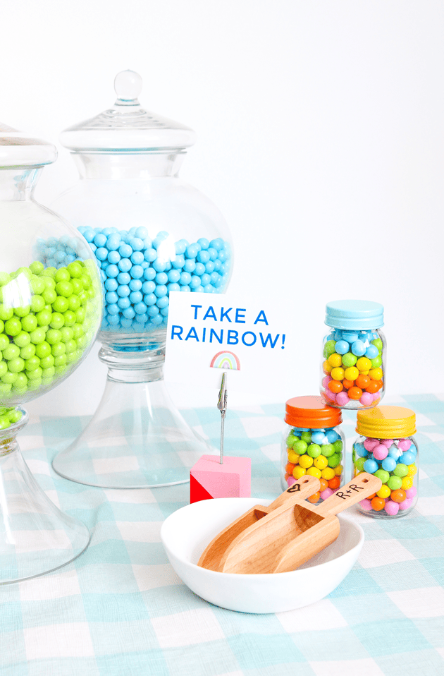 DIY Rainbow Candy Favor Bar