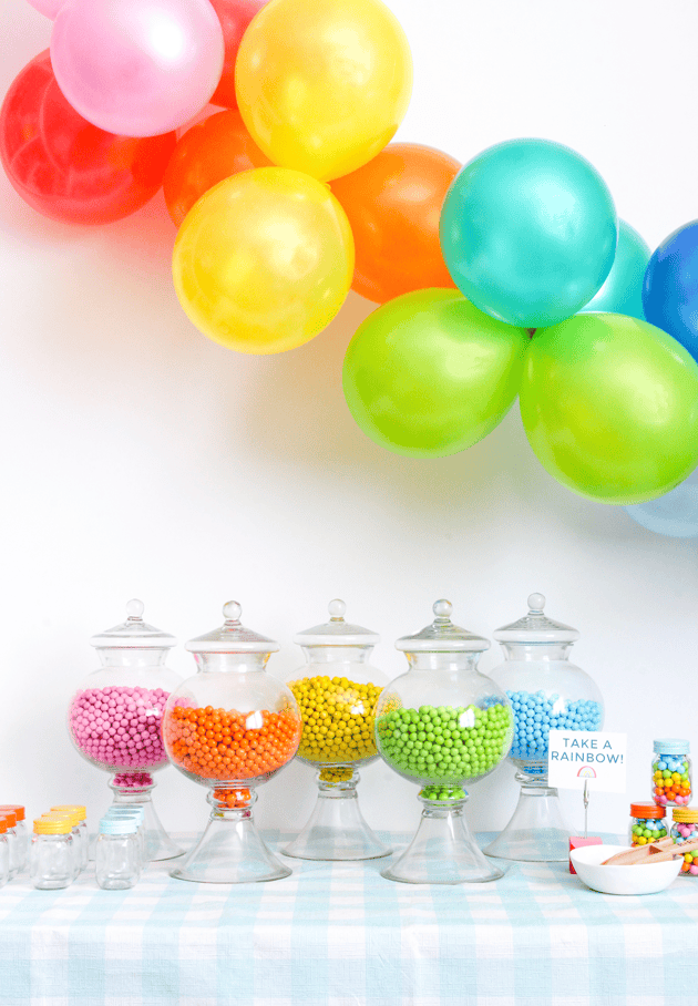 DIY Rainbow Candy Favor Bar