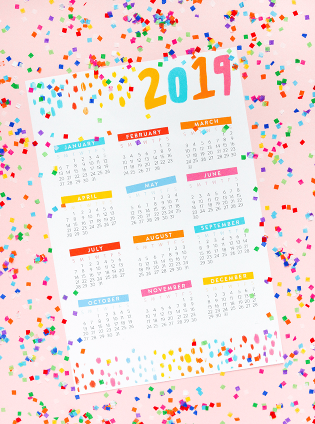 Free 2019 Calendar Printable