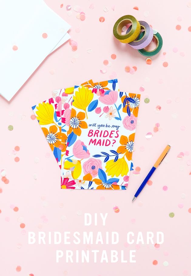 DIY Bridesmaid Card Printable (+ Maid of Honor!)