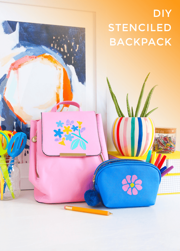 DIY Stenciled Backpack 