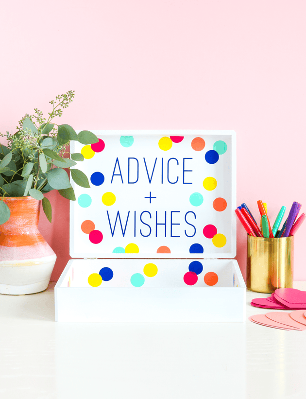 DIY Wedding Advice Box with Cricut + Martha Stewart