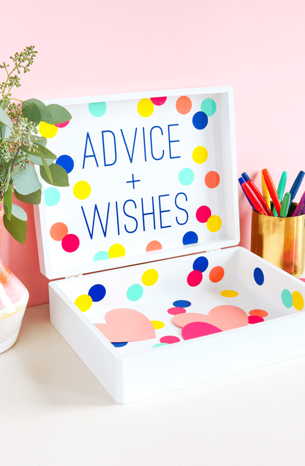 DIY Wedding Advice Box with Cricut + Martha Stewart