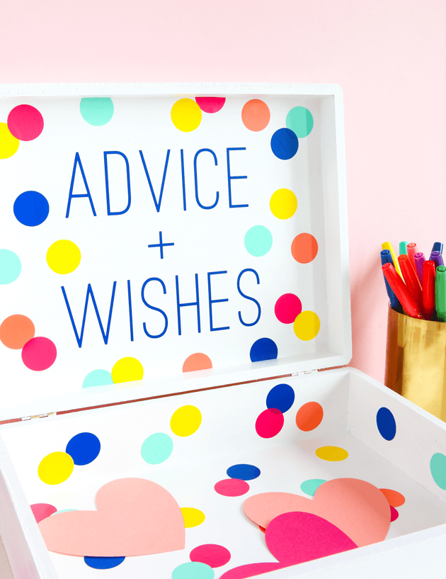 DIY Wedding Advice Box with Cricut + Martha Stewart