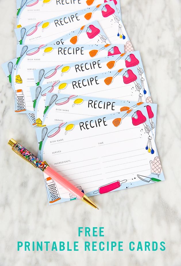 Free Printable Recipe Cards