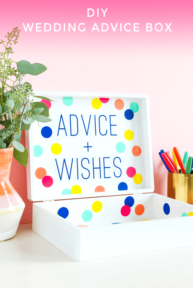 DIY Wedding Advice Box with Cricut + Martha Stewart