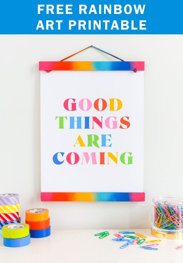 Free Printable: Rainbow Wall Art